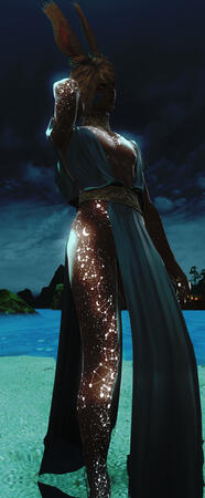 star tattoos Helios standing in shallow waters with constellations on his skin